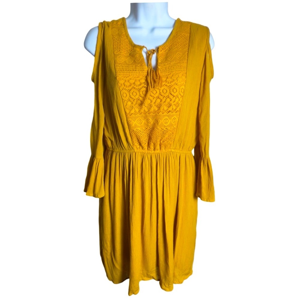 Speed Control Mustard Yellow Mini Dress Size S